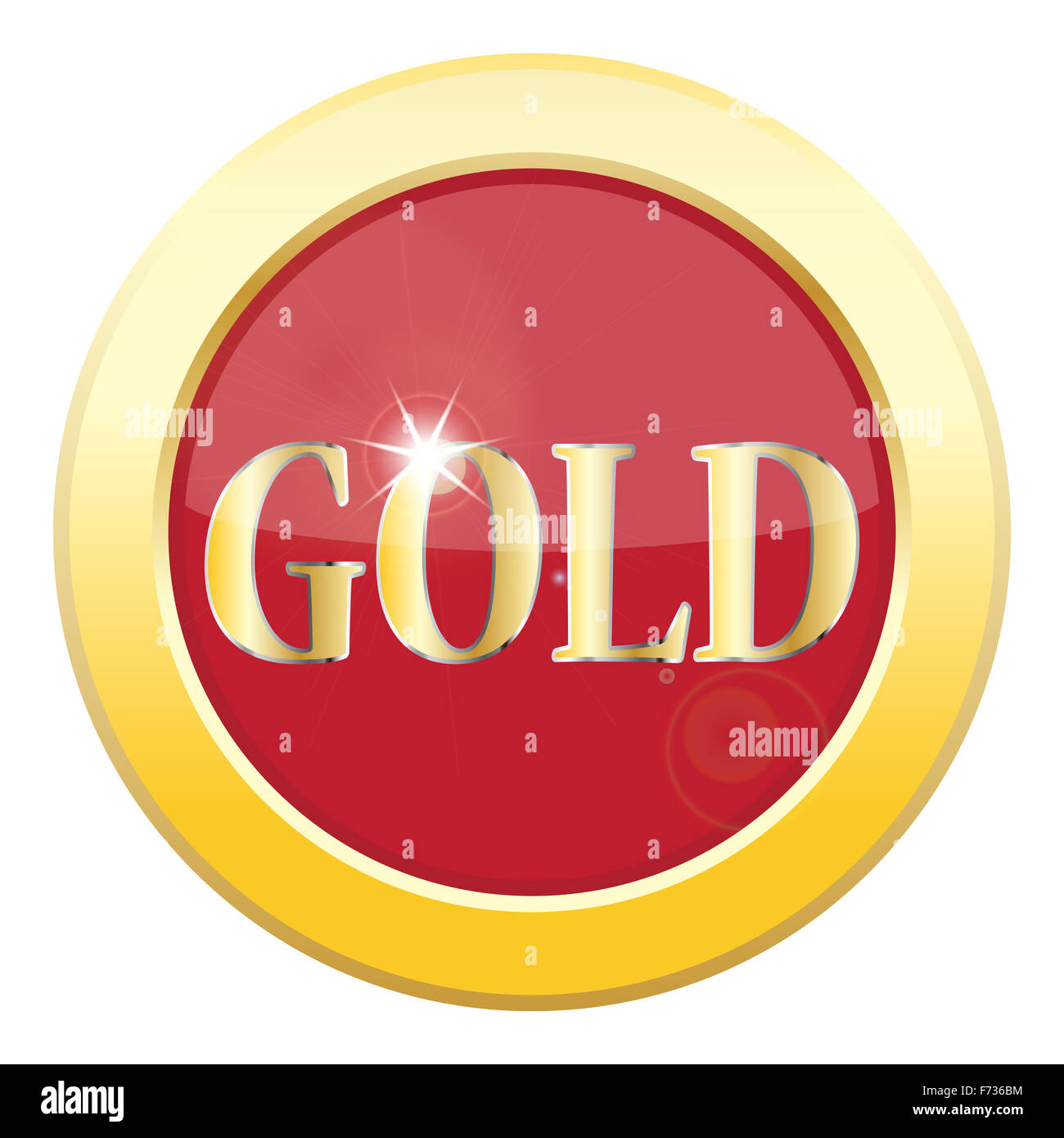 A gold icon isolated on a white background Stock Photo Alamy