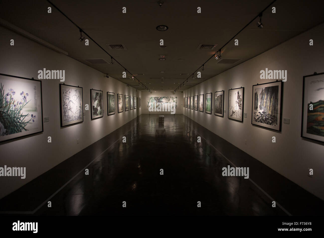 paintings inside taiwan national history museum Stock Photo