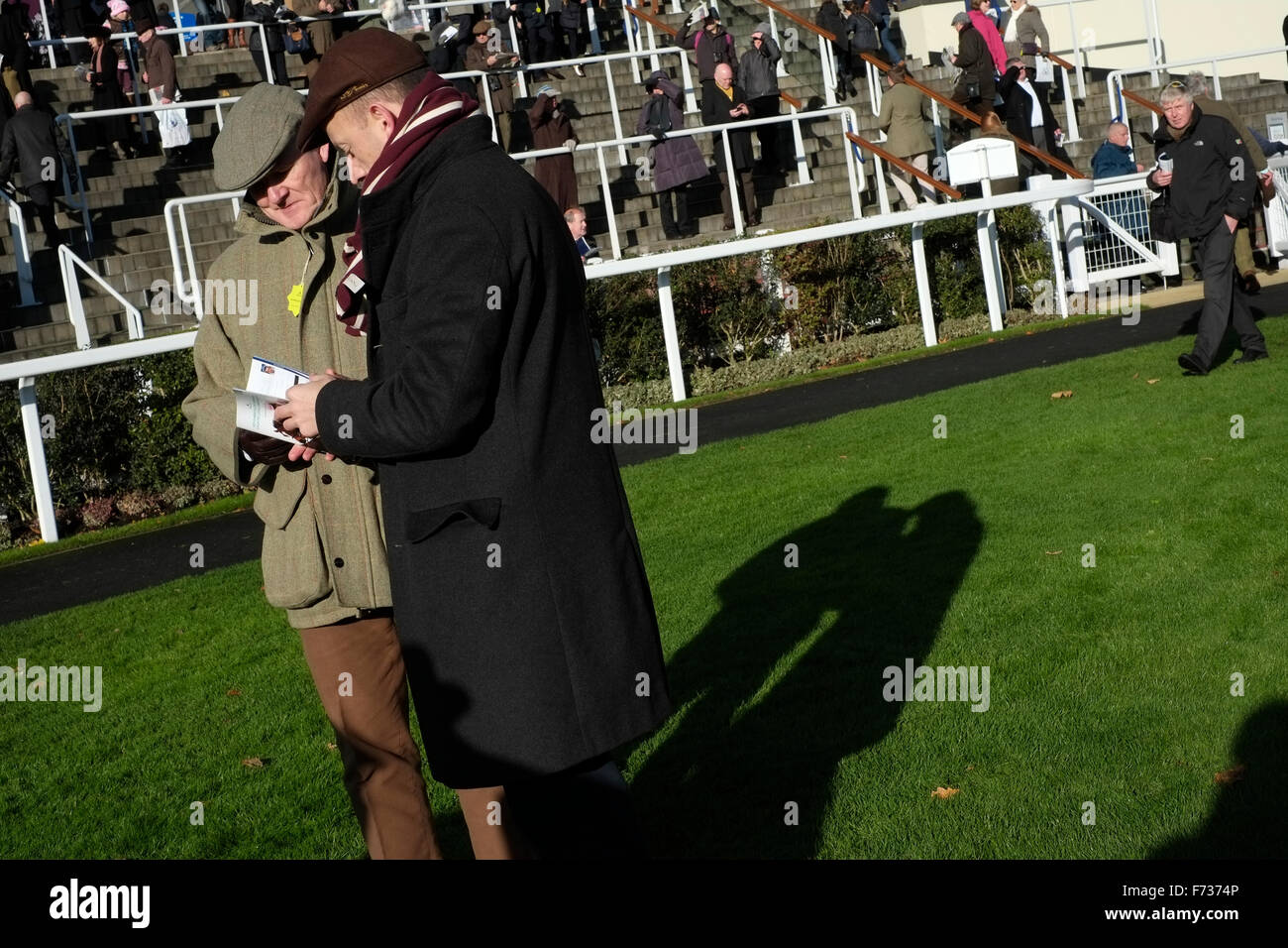 Ascot raceday, 21st November 2016. Racehorse owners in the parade ring before the race. Stock Photo