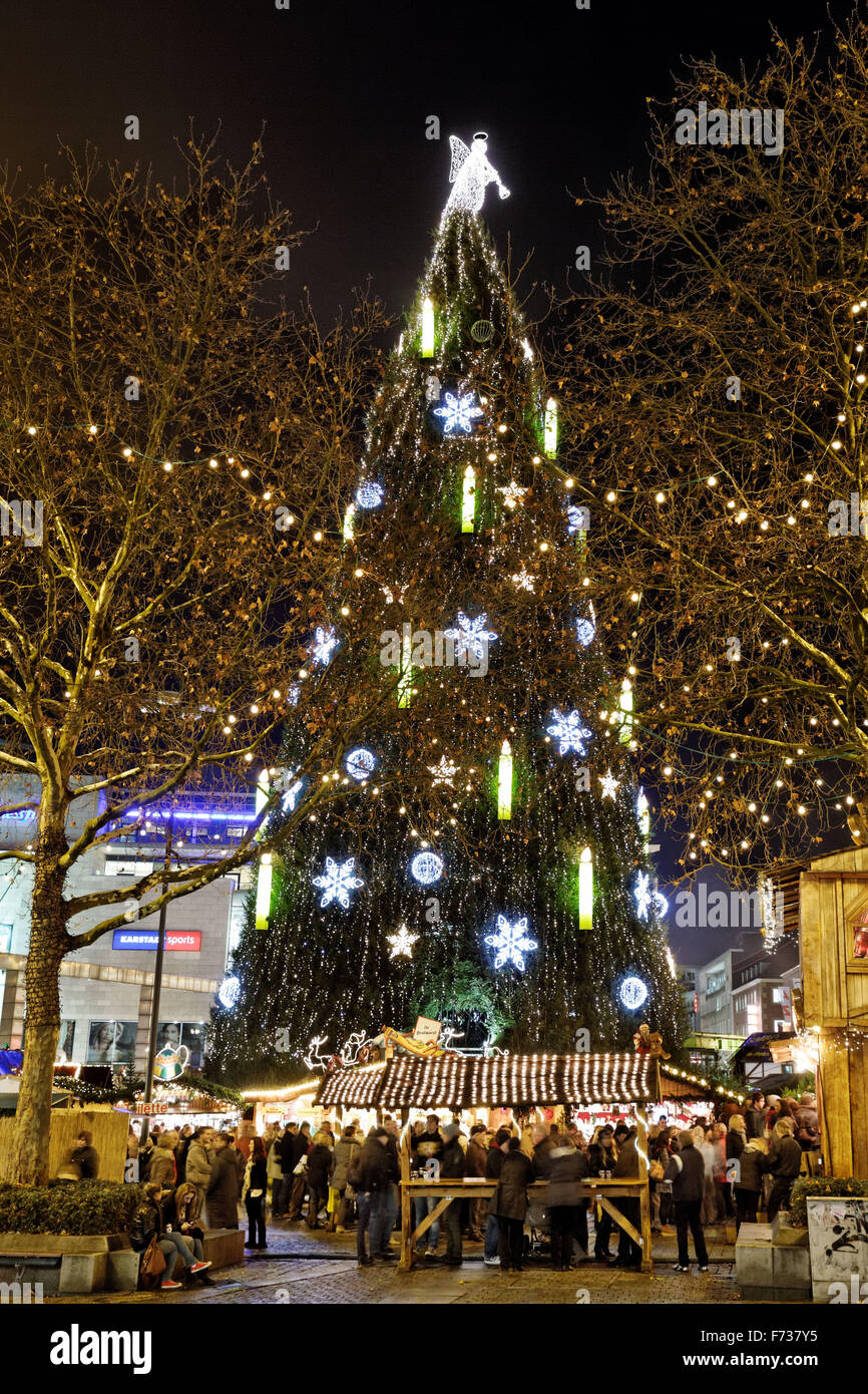 Dortmund/Germany the largest Christmas tree of the world on the