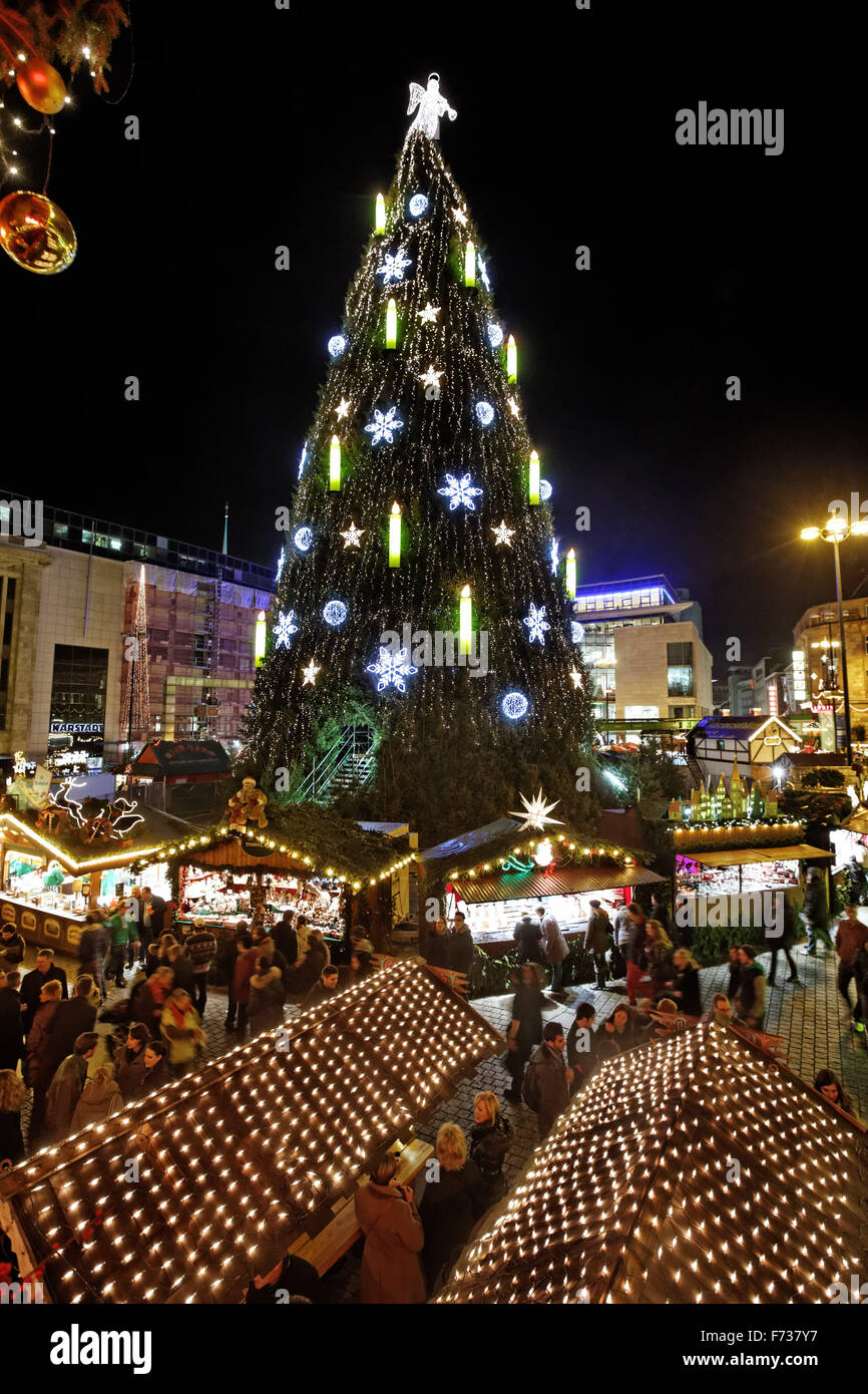 Dortmund/Germany the largest Christmas tree of the world on the