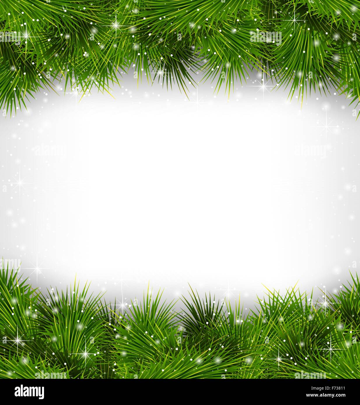 pine branches like frame on grayscale Stock Vector Image & Art - Alamy