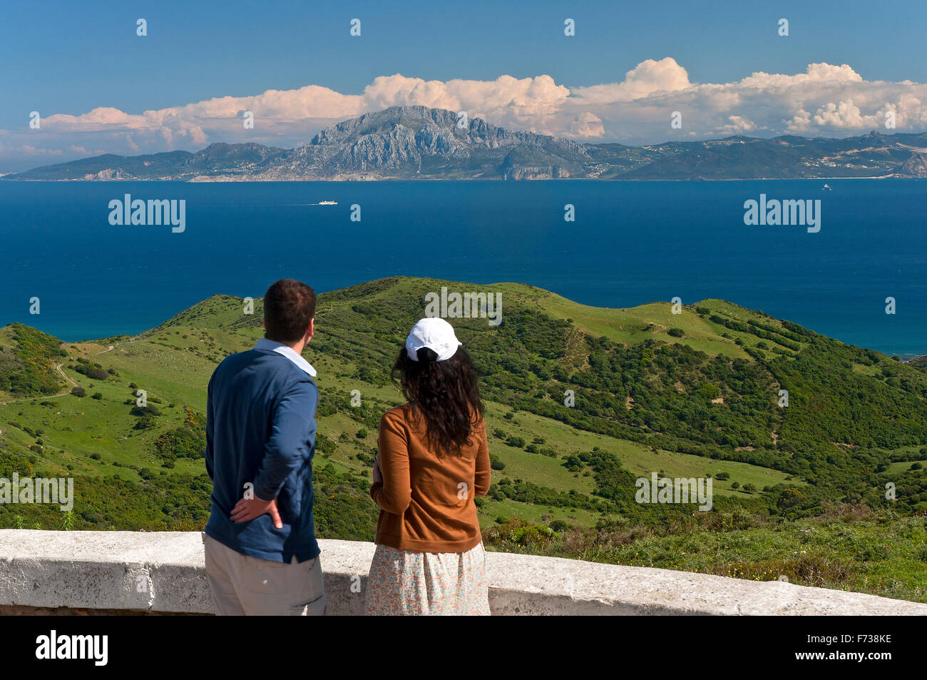 The Strait of Gibraltar and the African coast of Morocco, Tarifa, Cadiz