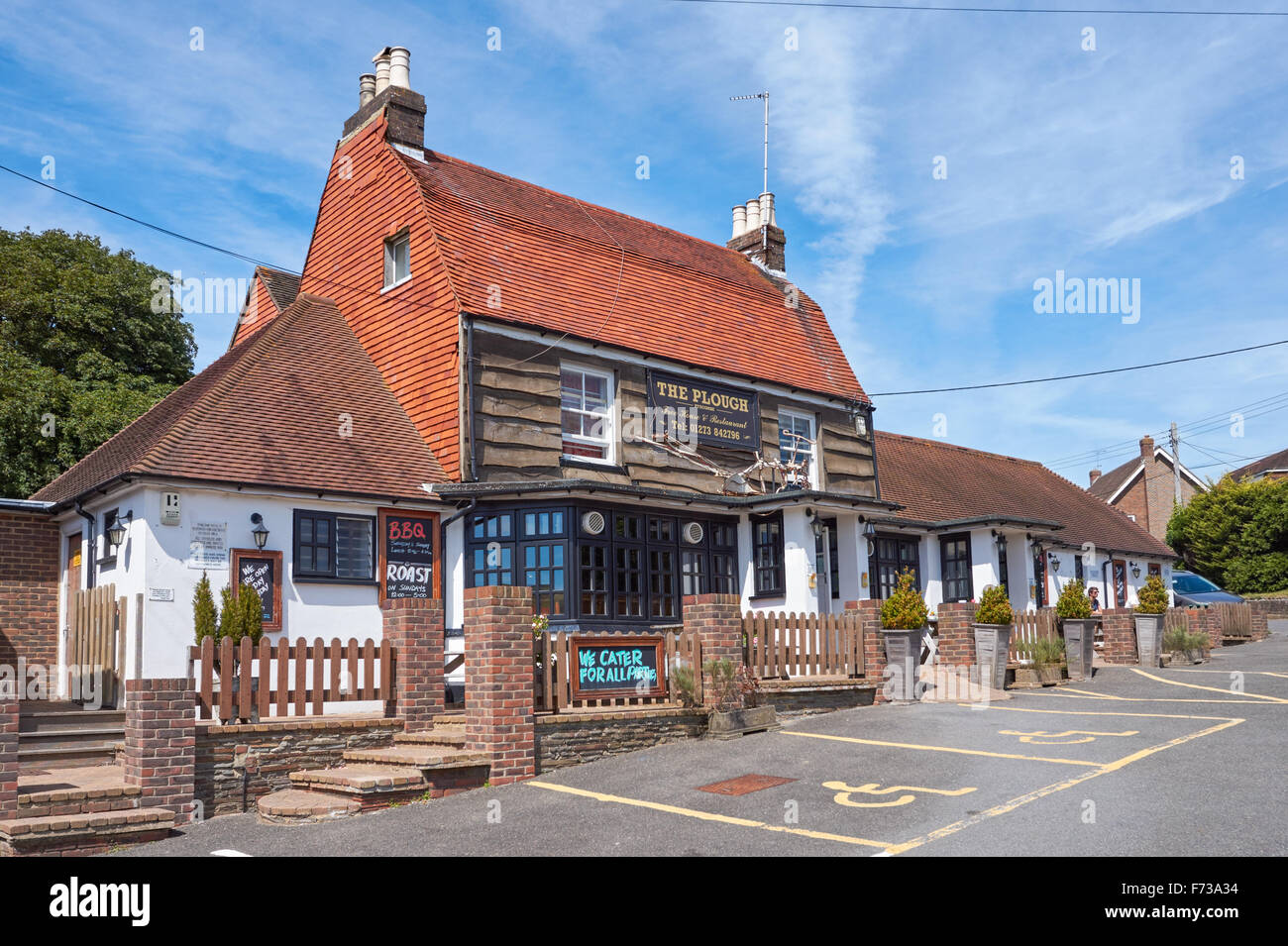 The Plough Inn restaurant in Pyecombe West Sussex England United Kingdom UK Stock Photo