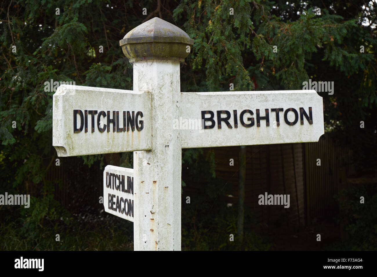 Direction sign in Ditchling East Sussex England United Kingdom UK Stock Photo
