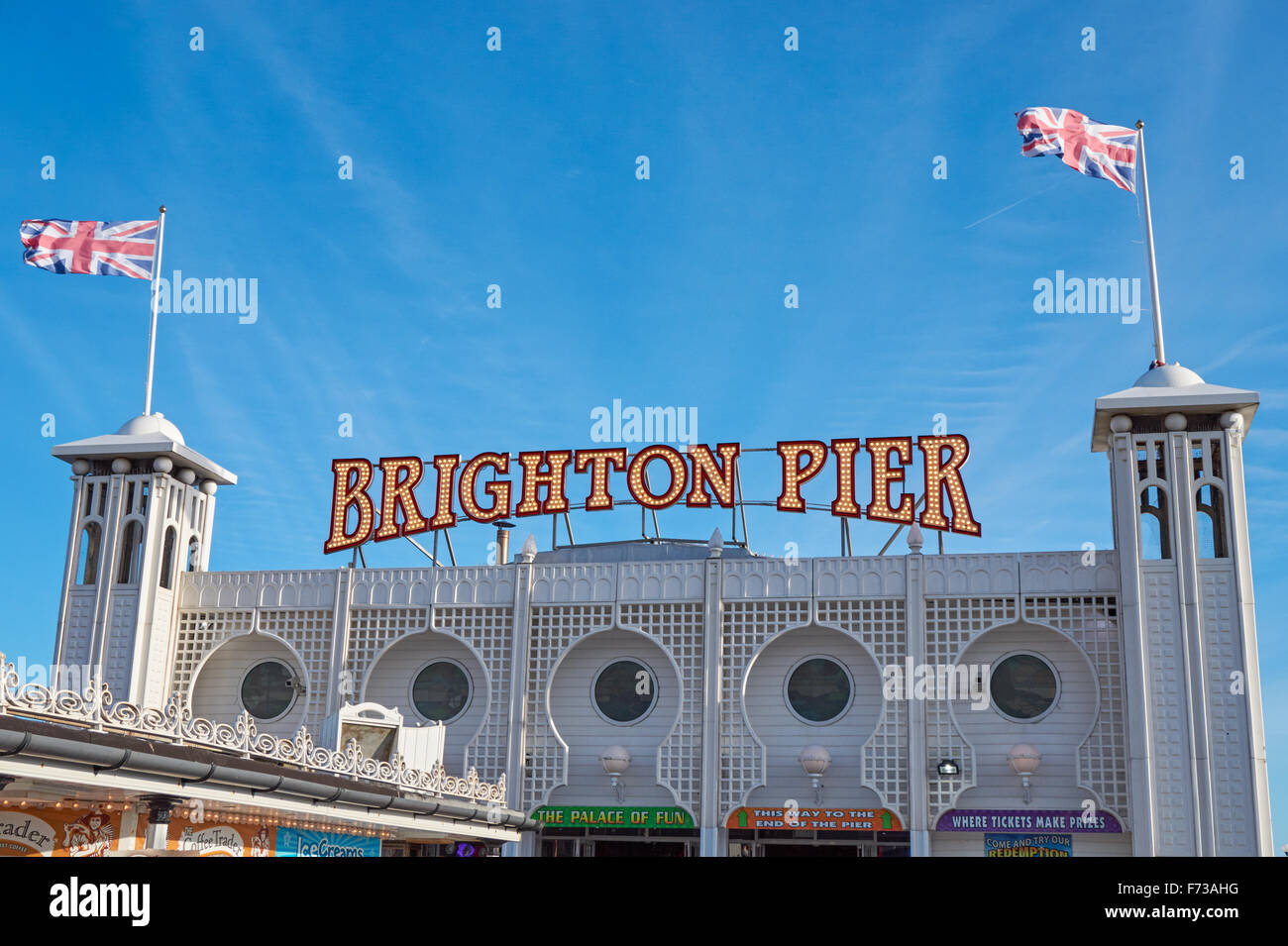 The Brighton Pier, East Sussex England United Kingdom UK Stock Photo