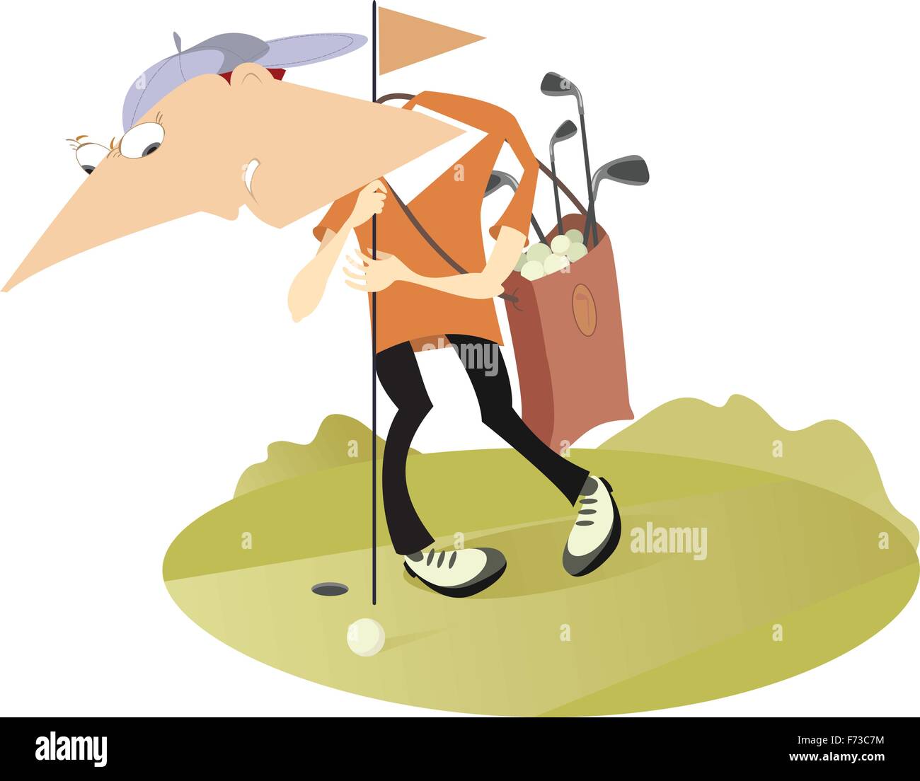 Golfer cartoon hi-res stock photography and images - Alamy