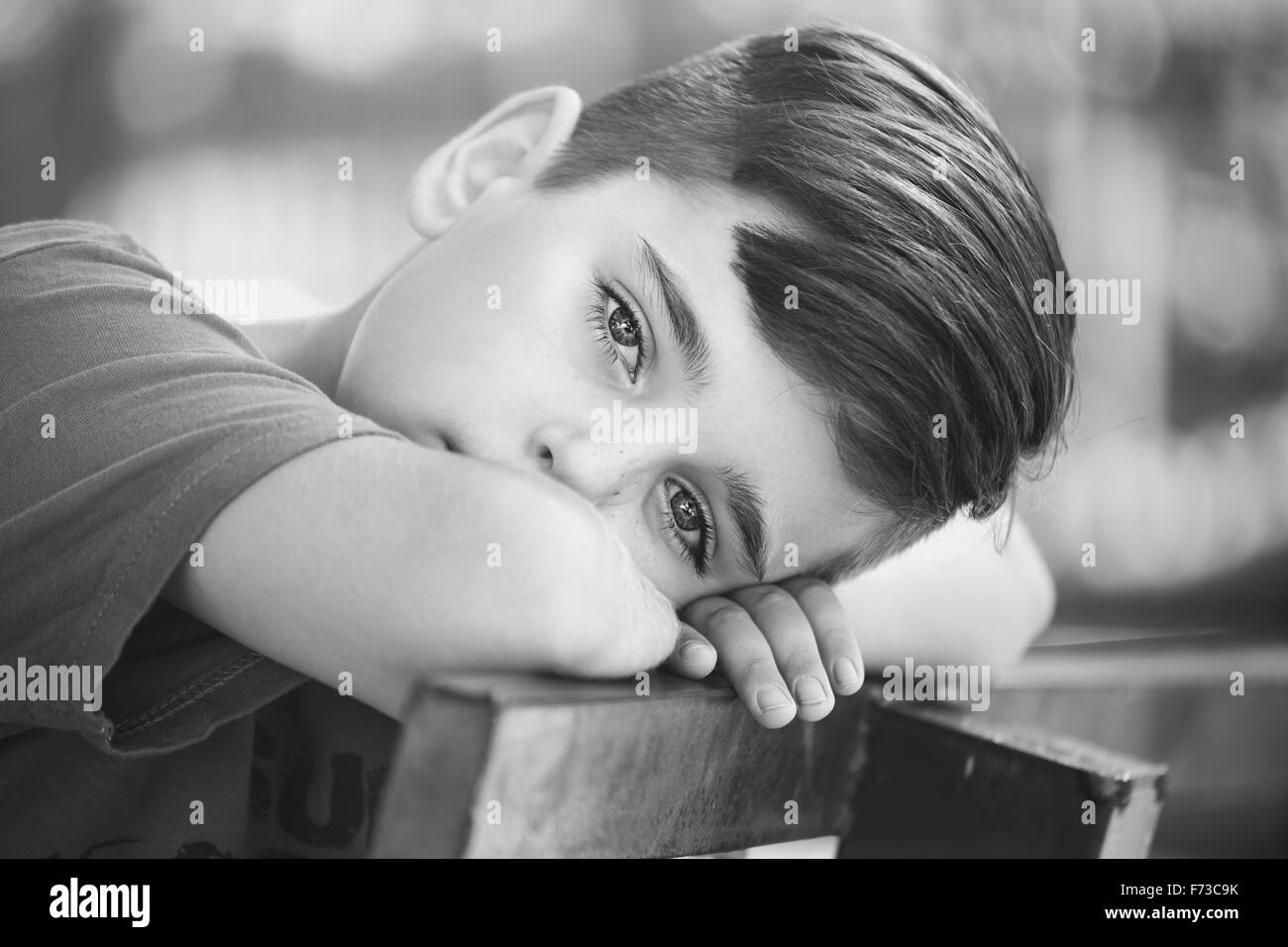 Close up portrait of a handsome boy Stock Photo - Alamy