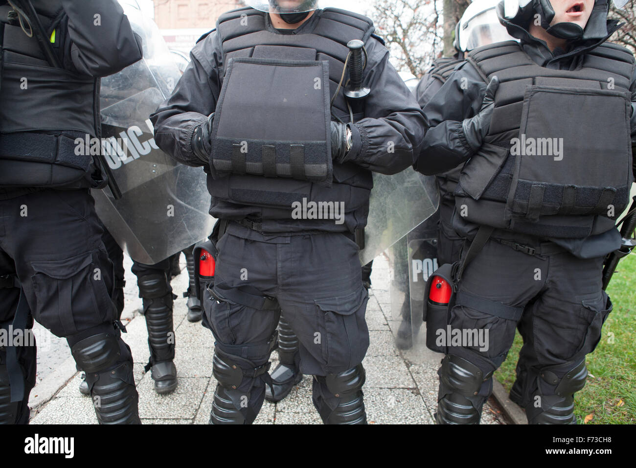 Riot Police, Gdansk Poland Stock Photo - Alamy