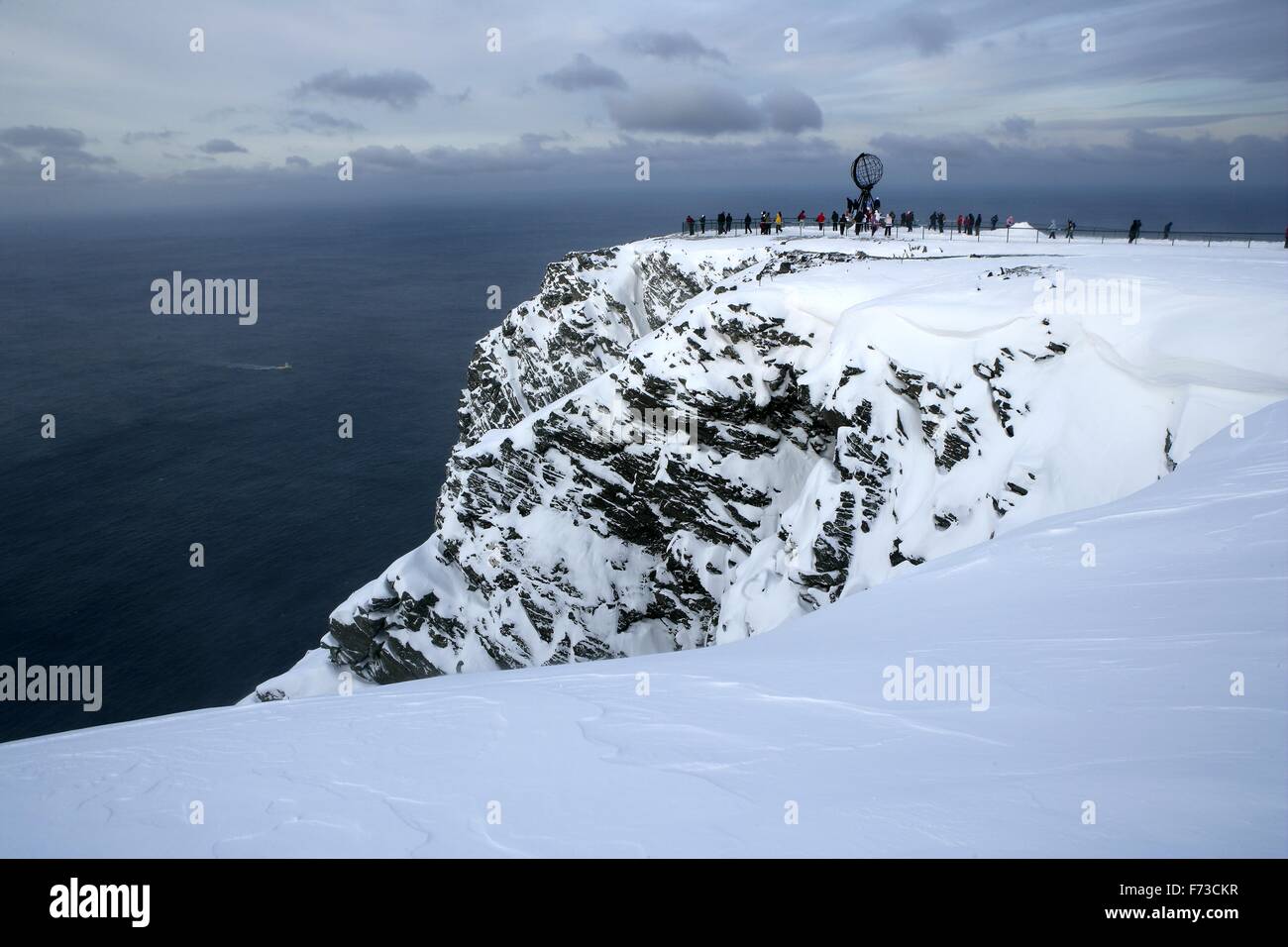 The North Cape  in northern Norway Stock Photo