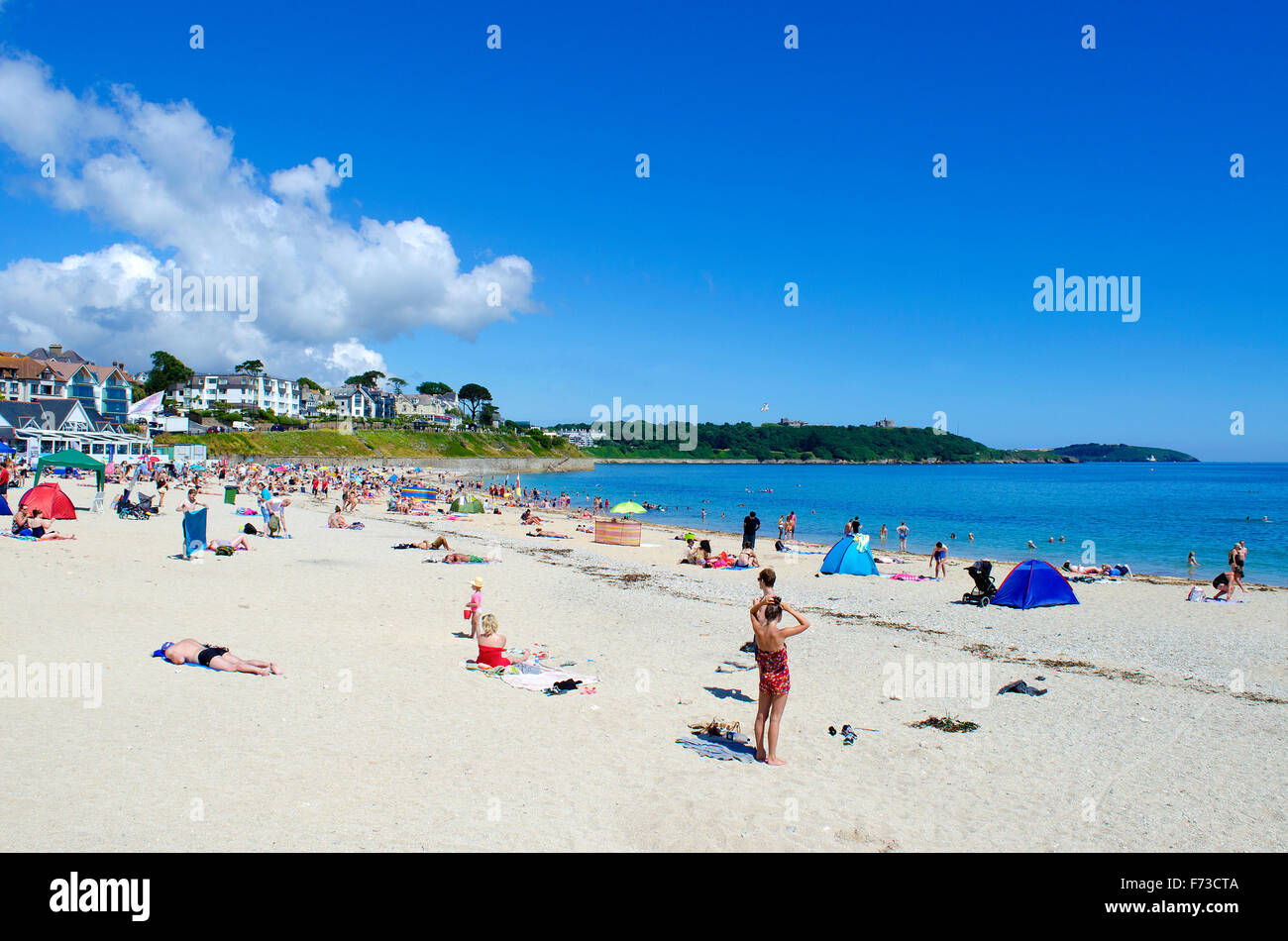 Early Summer At Gyllyngvase Beach In Falmouth Cornwall England UK early-summer-at-gyllyngvase-beach-in-falmouth-cornwall-england-uk