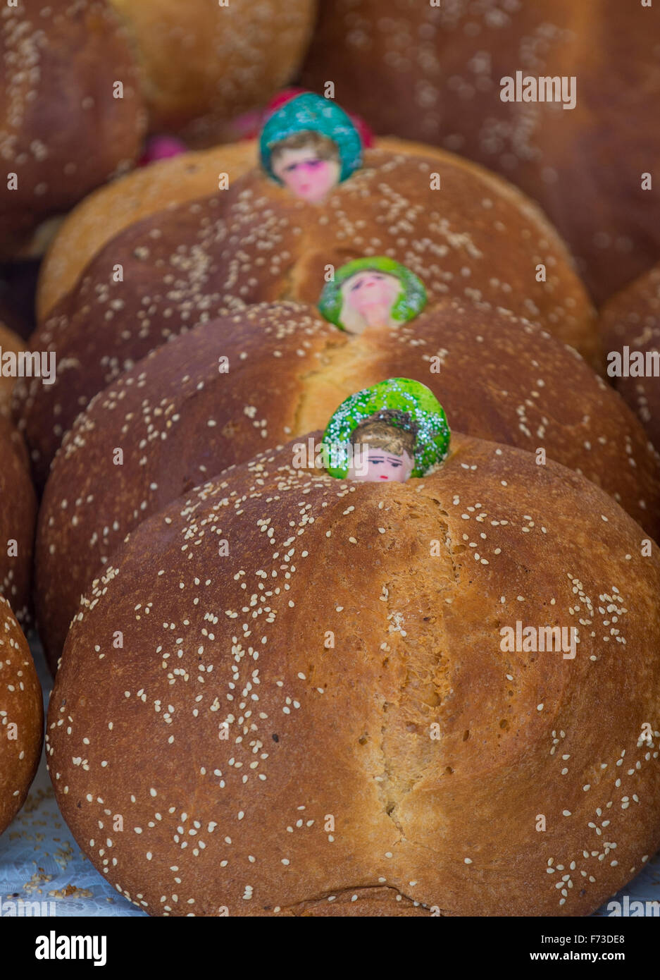 Traditional Mexican Bread called Bread of the Dead (Pan de Muerto