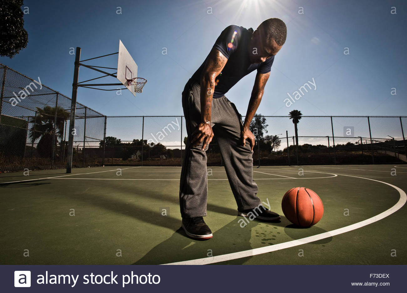 Man Basketball Hoop High Resolution Stock Photography and Images Alamy