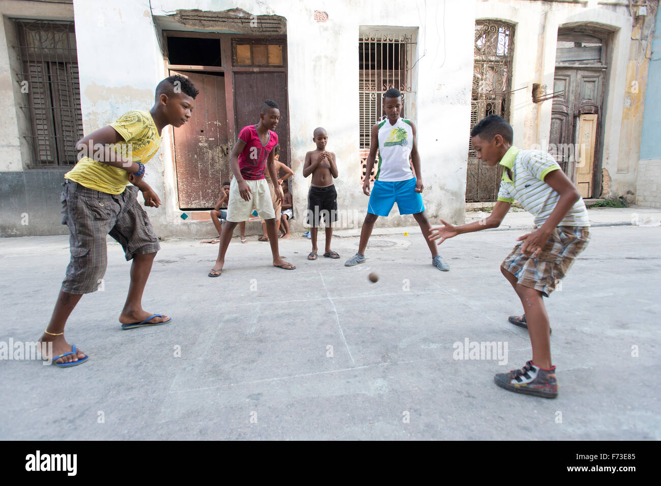 Children playing handball hi-res stock photography and images - Alamy
