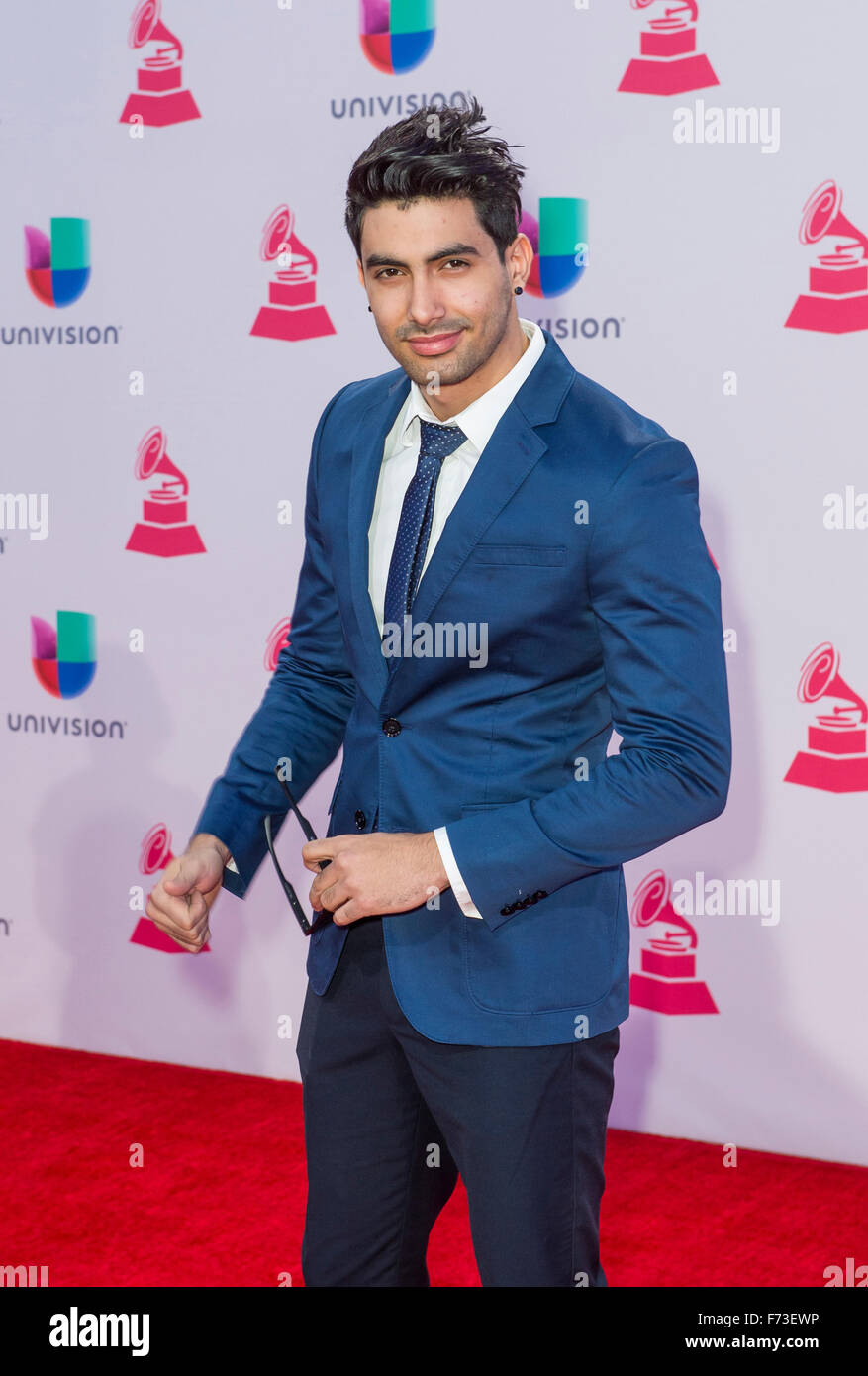 Romy attends the 16th Annual Latin GRAMMY Awards in Las Vegas Stock Photo