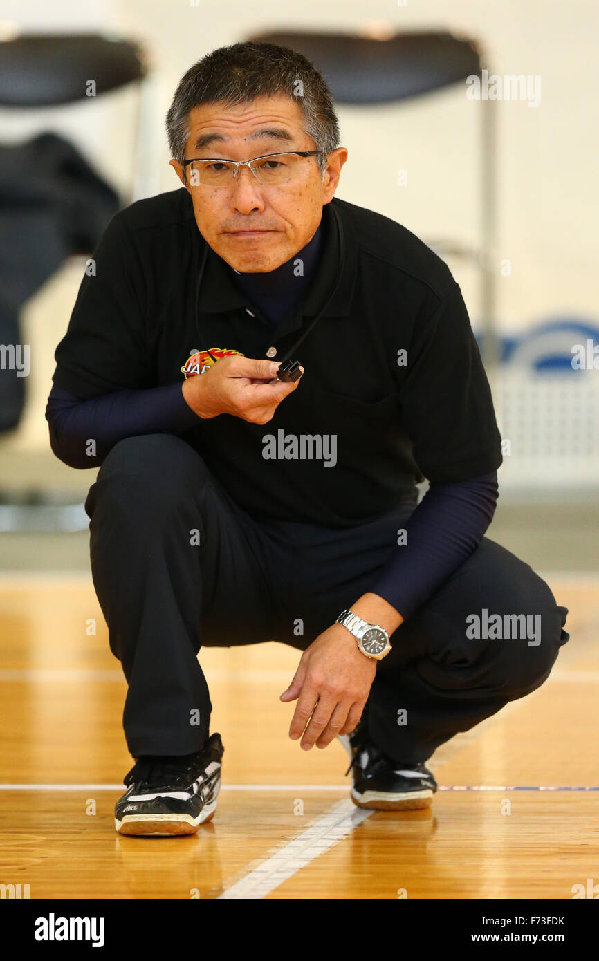 Ohme City general gymnasium, Tokyo, Japan. 21st Nov, 2015. Referee, NOVEMBER 21, 2015 - Goalball : 2015 Japan Goalball Championships at Ohme City general gymnasium, Tokyo, Japan. © Shingo Ito/AFLO SPORT/Alamy Live News Stock Photo