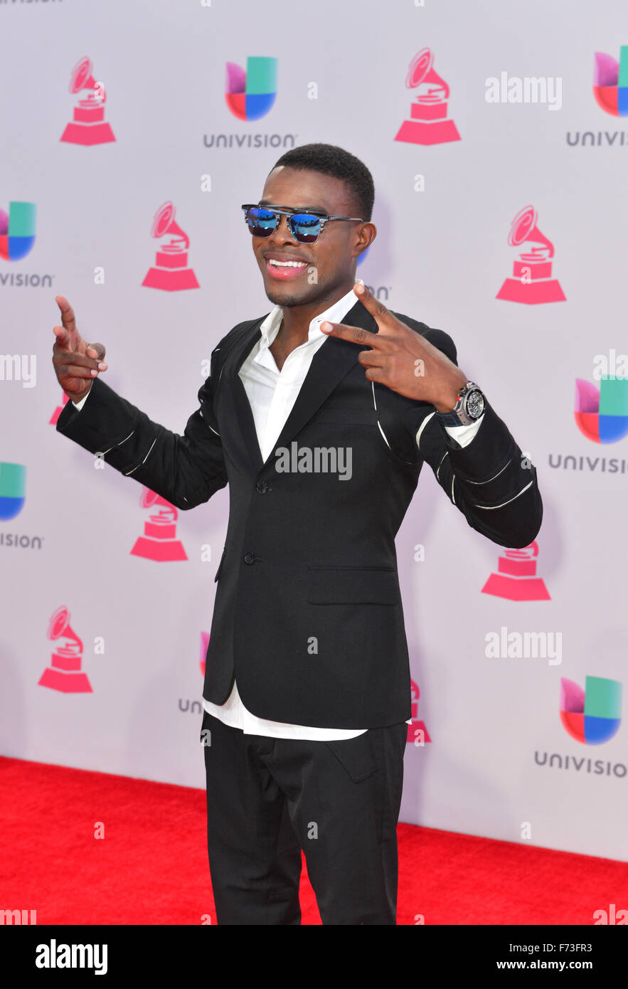 Singer OMI attends the 16th Annual Latin GRAMMY Awards in Las Vegas Stock Photo