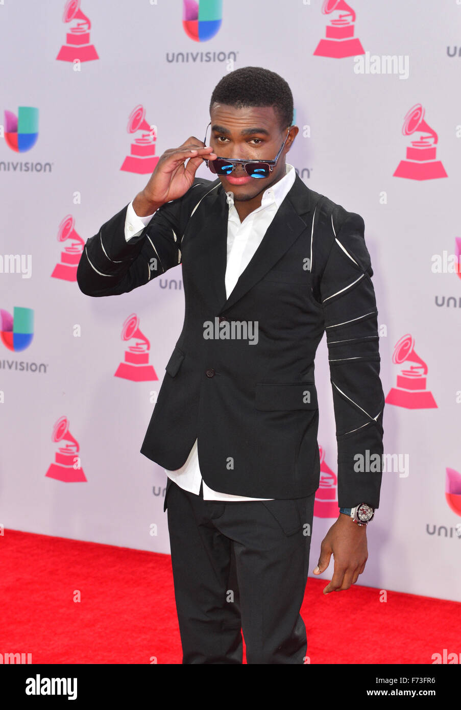 Singer OMI attends the 16th Annual Latin GRAMMY Awards in Las Vegas Stock Photo