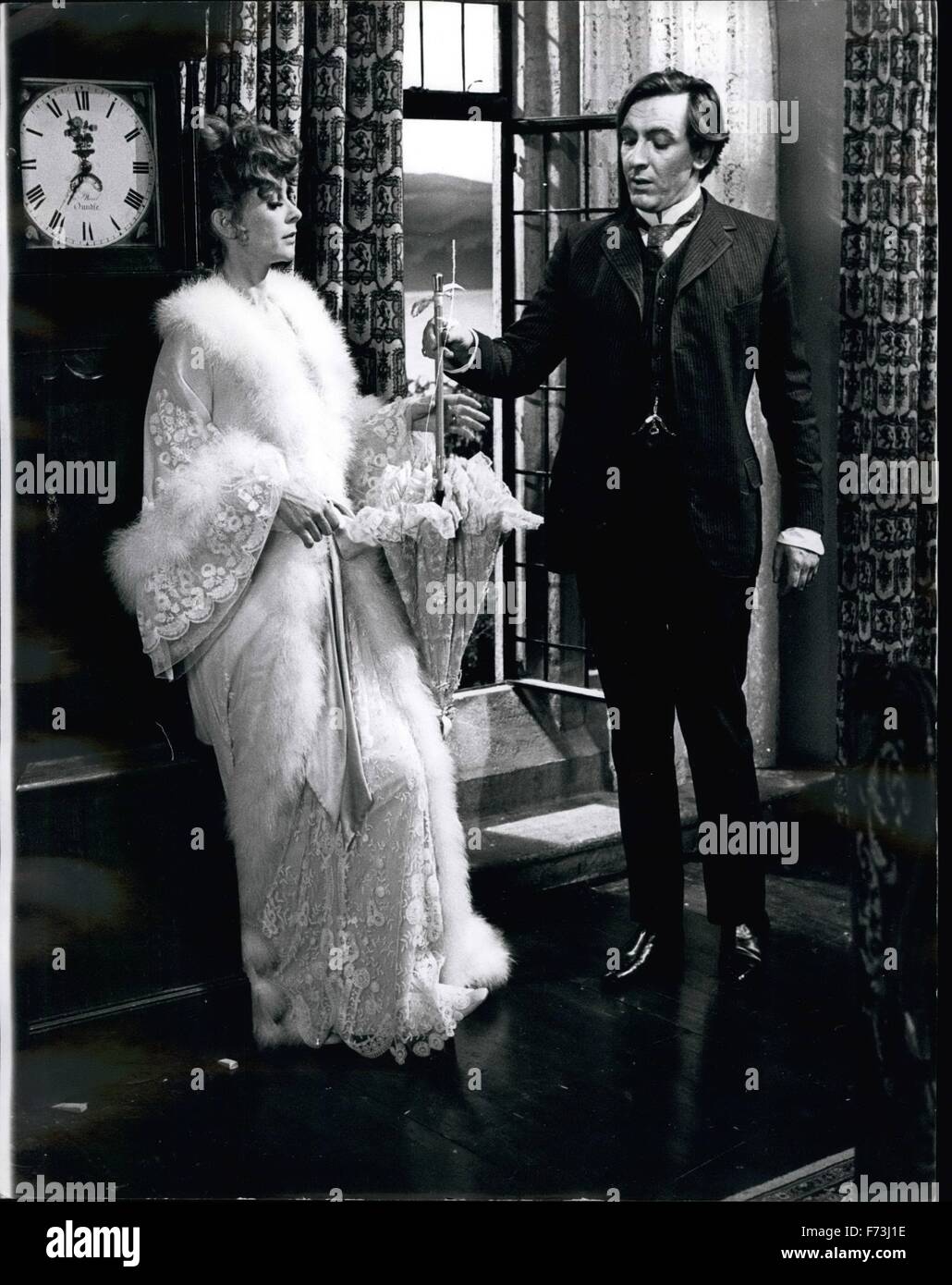 1974 - Robert Stephens as the young Sherlock Holmes, and Genevieve Page, as Gabrielle Delvaux, in a scene from the ow film, ''The Private Life of Sherlock Holmes' © Keystone Pictures USA/ZUMAPRESS.com/Alamy Live News Stock Photo
