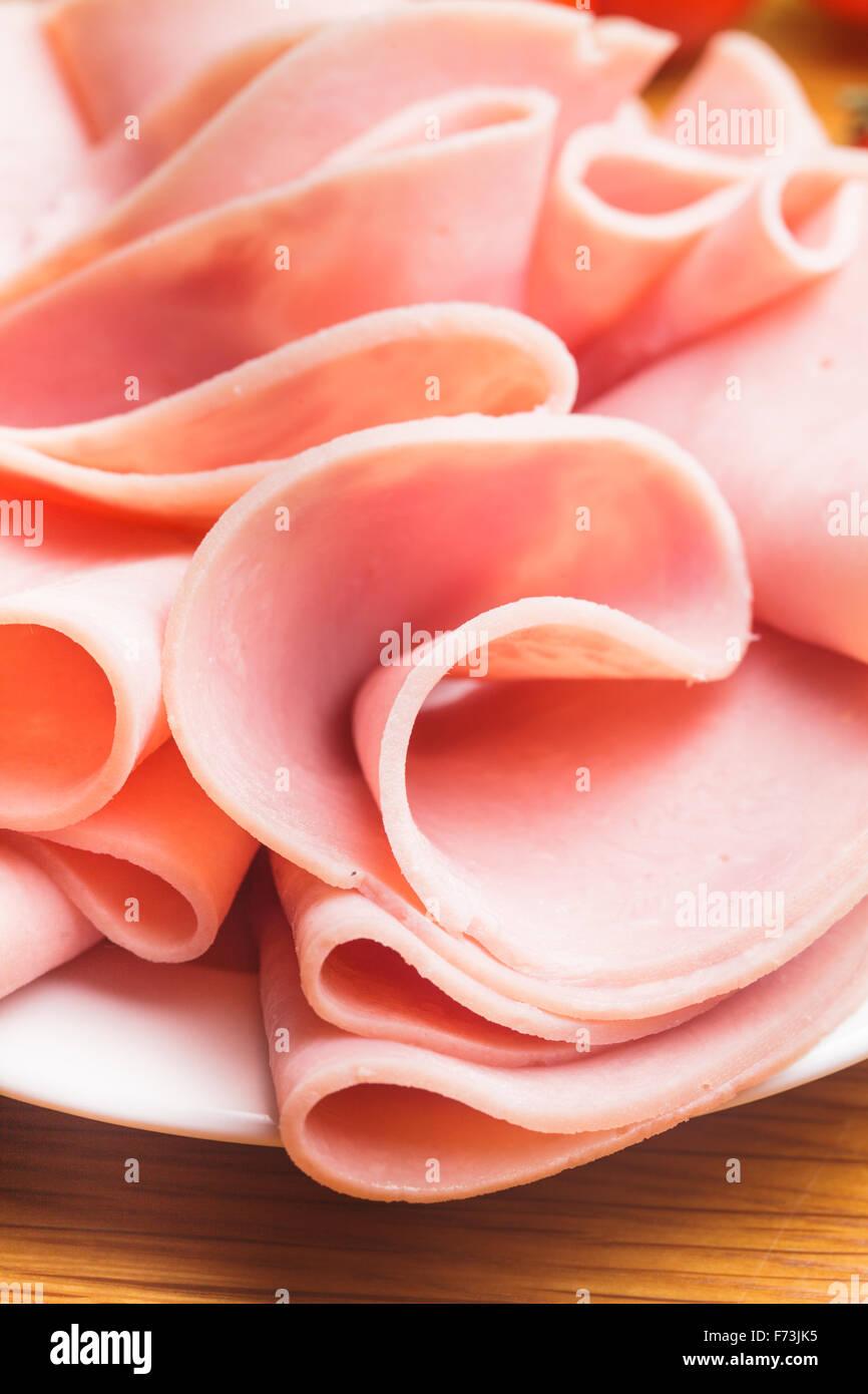 The Ham slices Stock Photo - Alamy