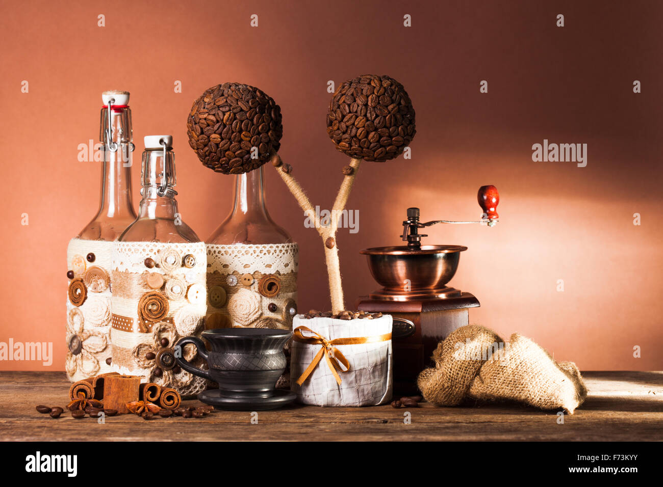 The coffee decorations Stock Photo Alamy