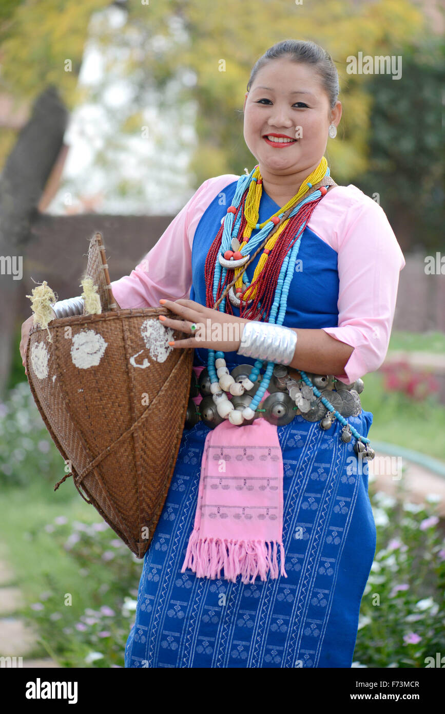 Nyishi tribe woman, arunachal pradesh, india, asia, mr#786 Stock Photo ...
