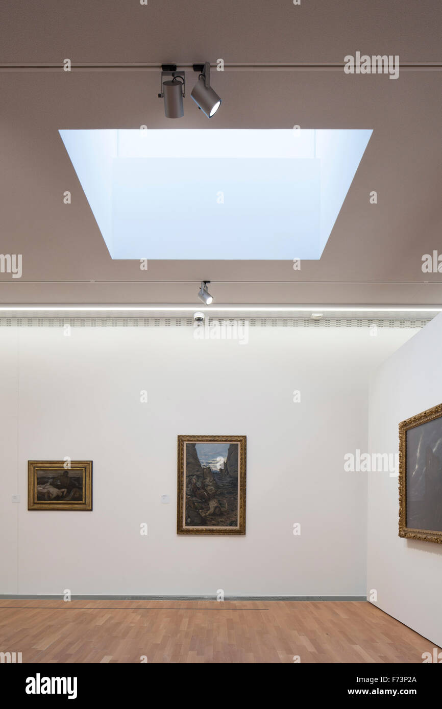 Exhibition space with skylight. lac lugano art centre, lugano stock ... Studio design lugano