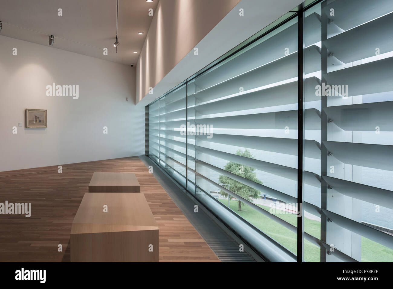 Louvred window in exhibition space. lac lugano art centre, lugano ... Studio design lugano