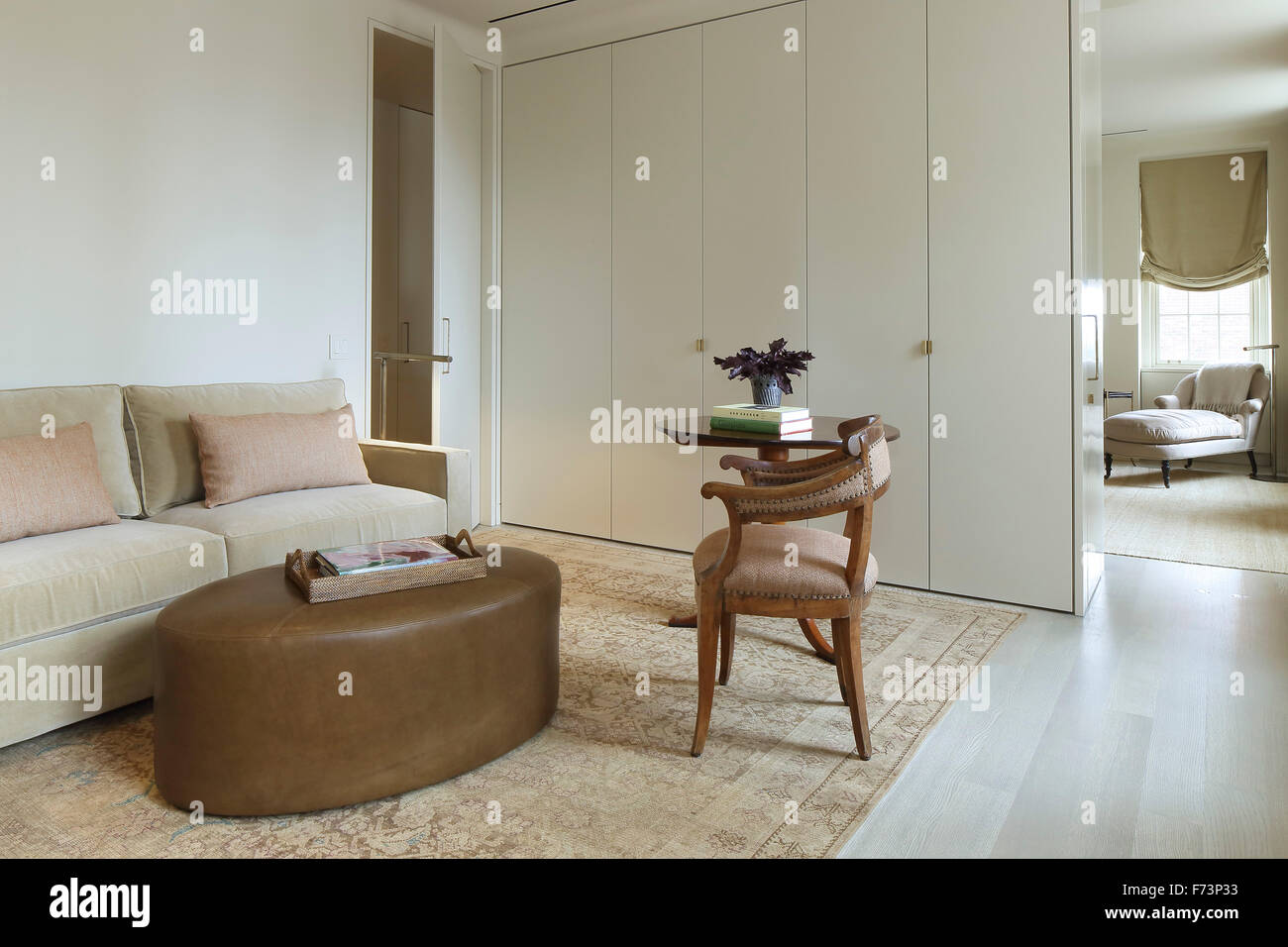 Family/guest room with view to master bedroom. East 79, New York City