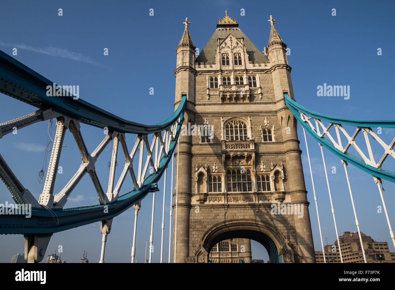 Historic Tower Bridge close up, London, England Stock Photo