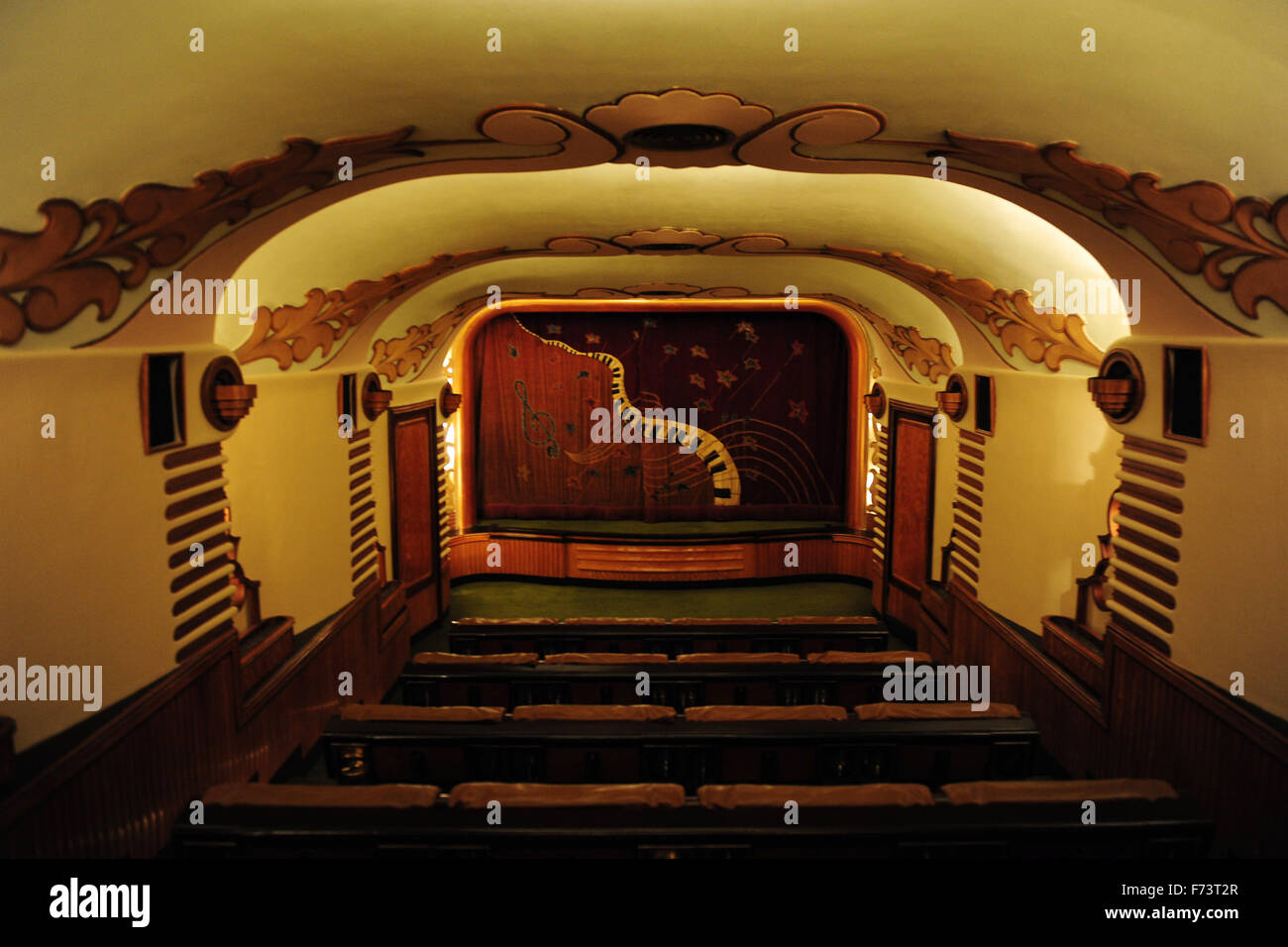 Art Deco, Liberty Cinema, Movie theater, Art Deco, Marine Lines, Bombay, Mumbai, Maharashtra, India, Asia Stock Photo