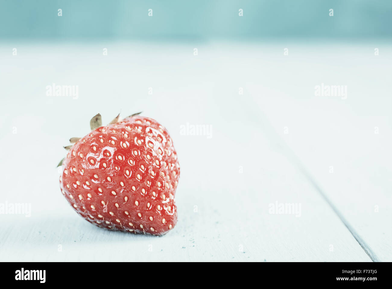 Retro Effect Of Fresh Strawberry Fruit Stock Photo