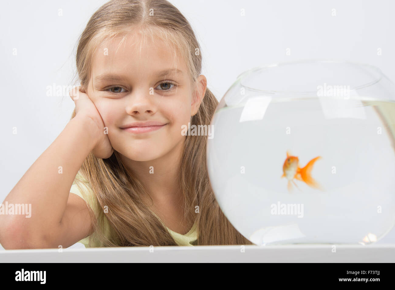Six year old girl sits hi-res stock photography and images - Alamy