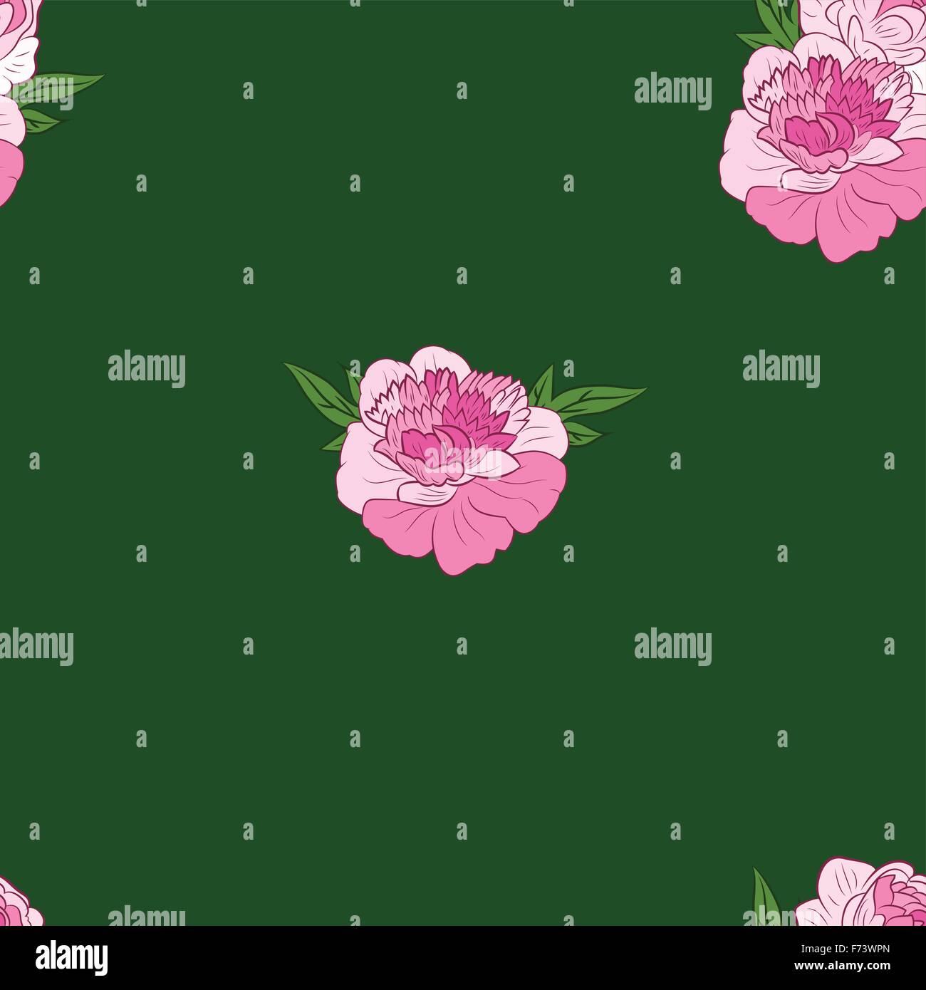 Seamless pattern with pink peonies Stock Vector Image & Art - Alamy