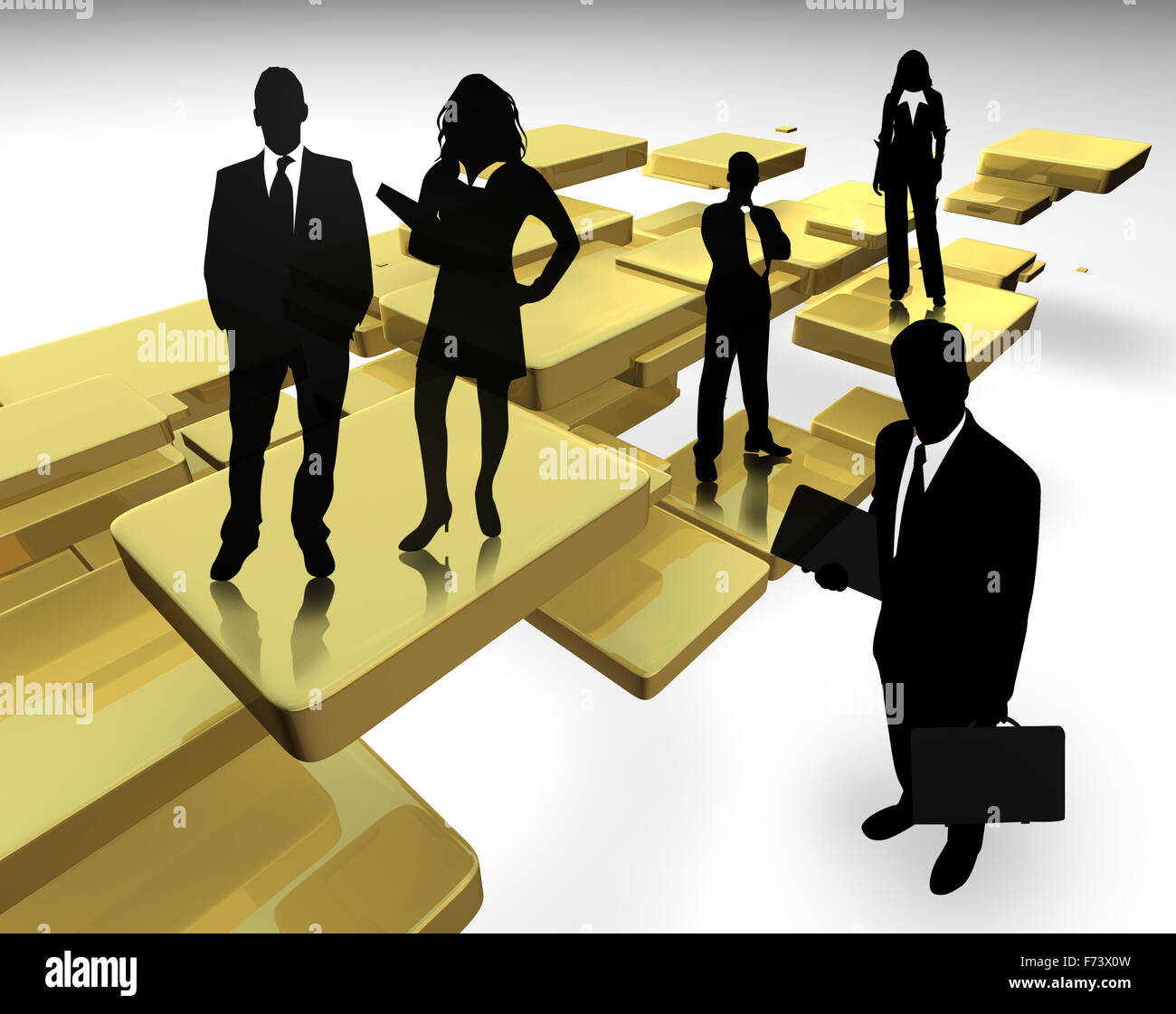 Men and women at work silhouette hi-res stock photography and images ...
