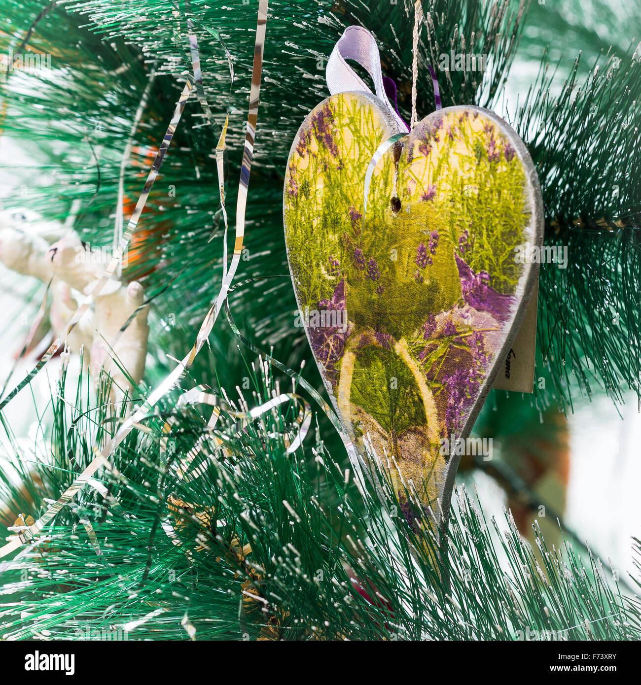 Purple heart christmas ornament hires stock photography and images Alamy