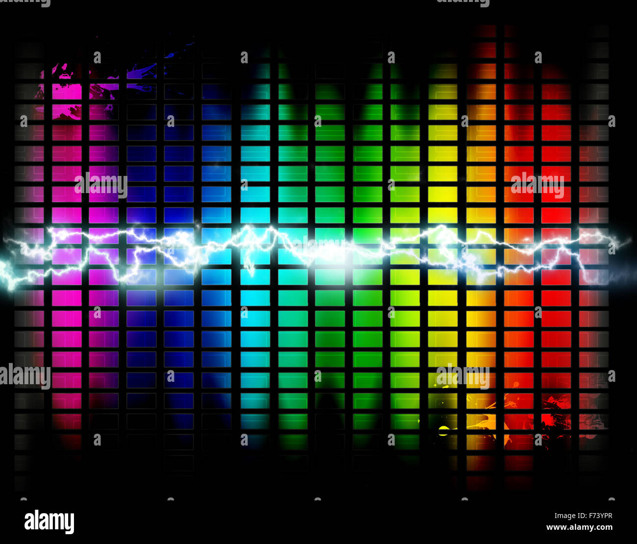 Background of music panel control with wave sound Stock Photo