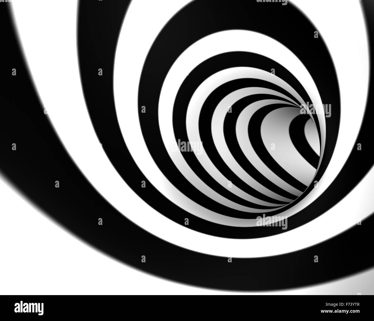 3D image background with swirl or tunnel Stock Photo