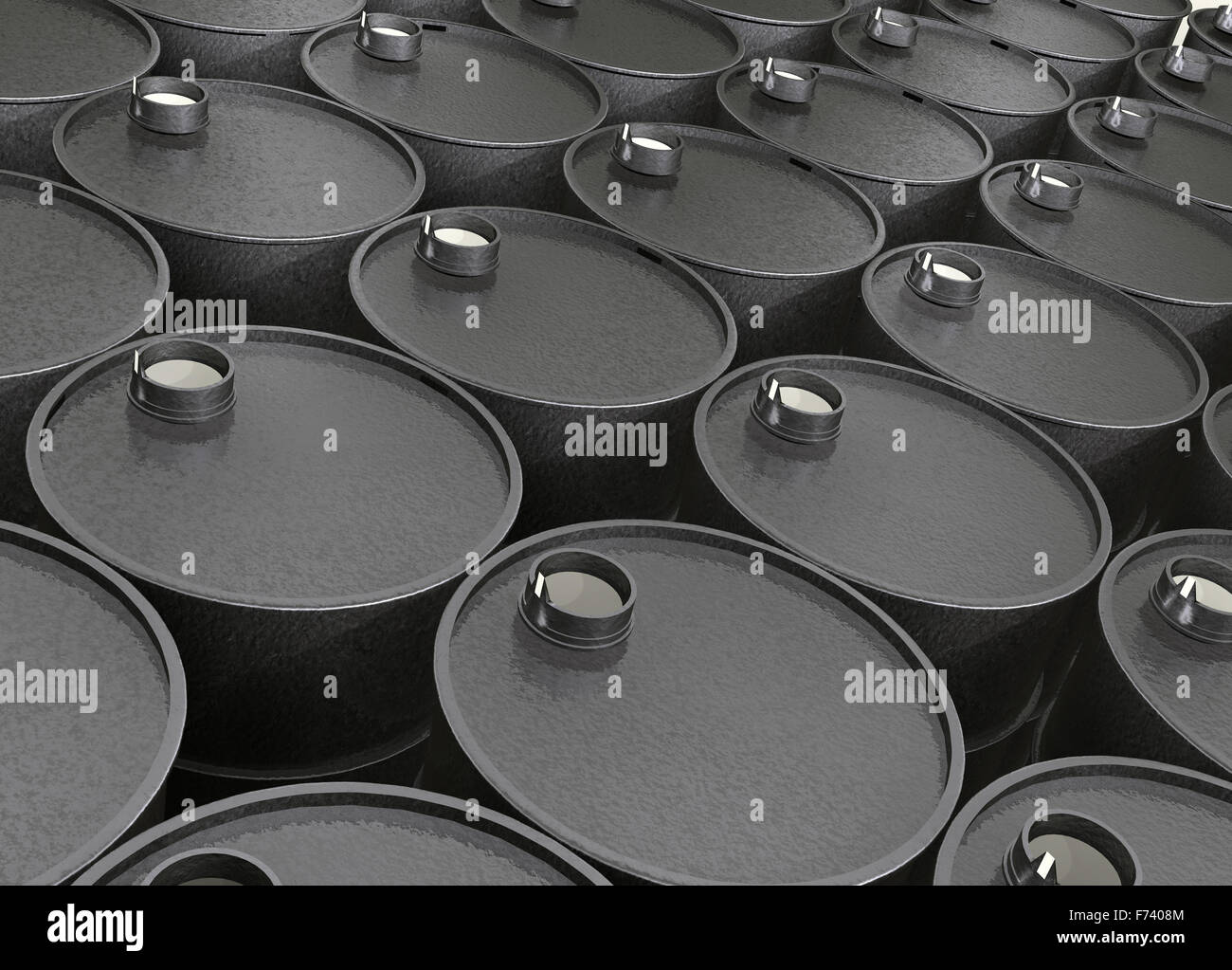Industrial illustration several barrels of oil Stock Photo Alamy