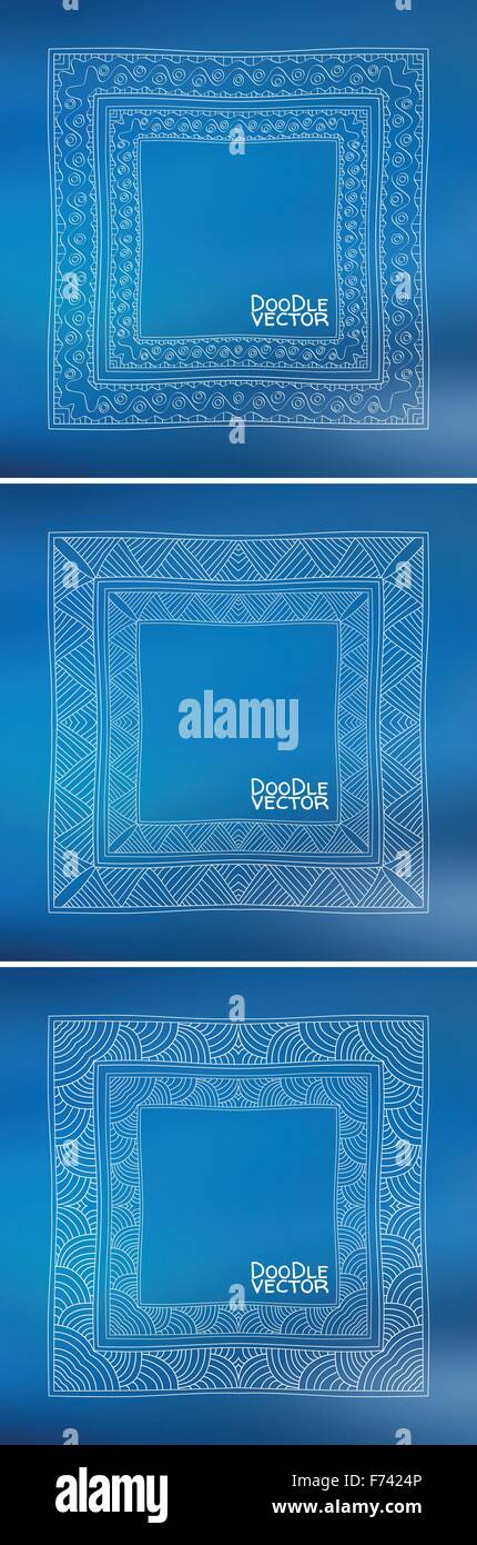 Square hand drawn frames Stock Vector Images - Alamy
