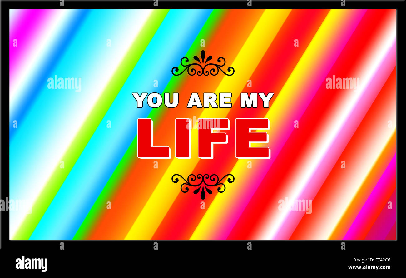 Beautiful Colored Background and Greeting Text Stock Photo - Alamy