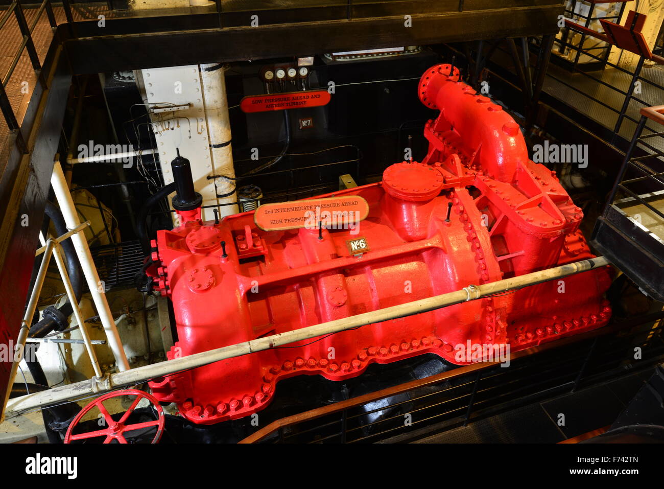 The engine room of the Queen Mary Stock Photo Alamy