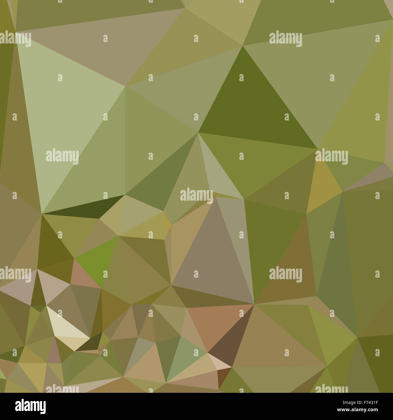 Low polygon style illustration of a dark olive green abstract geometric background. Stock Photo