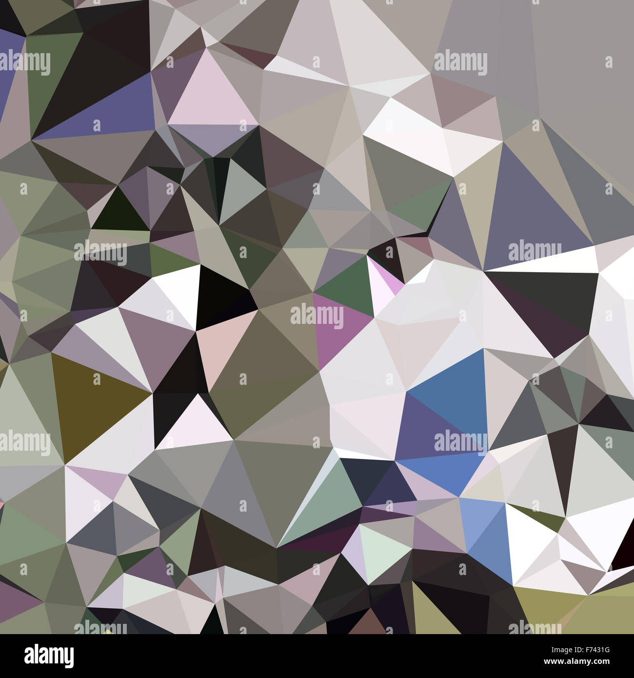 Low polygon style illustration of a davy grey abstract geometric background. Stock Photo