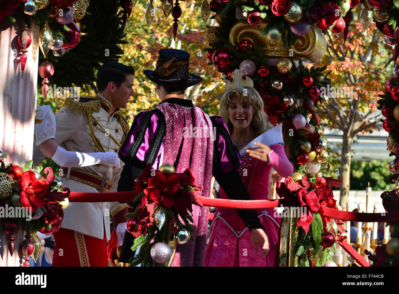 Disneyland Christmas parade in Los Angeles Stock Photo Alamy