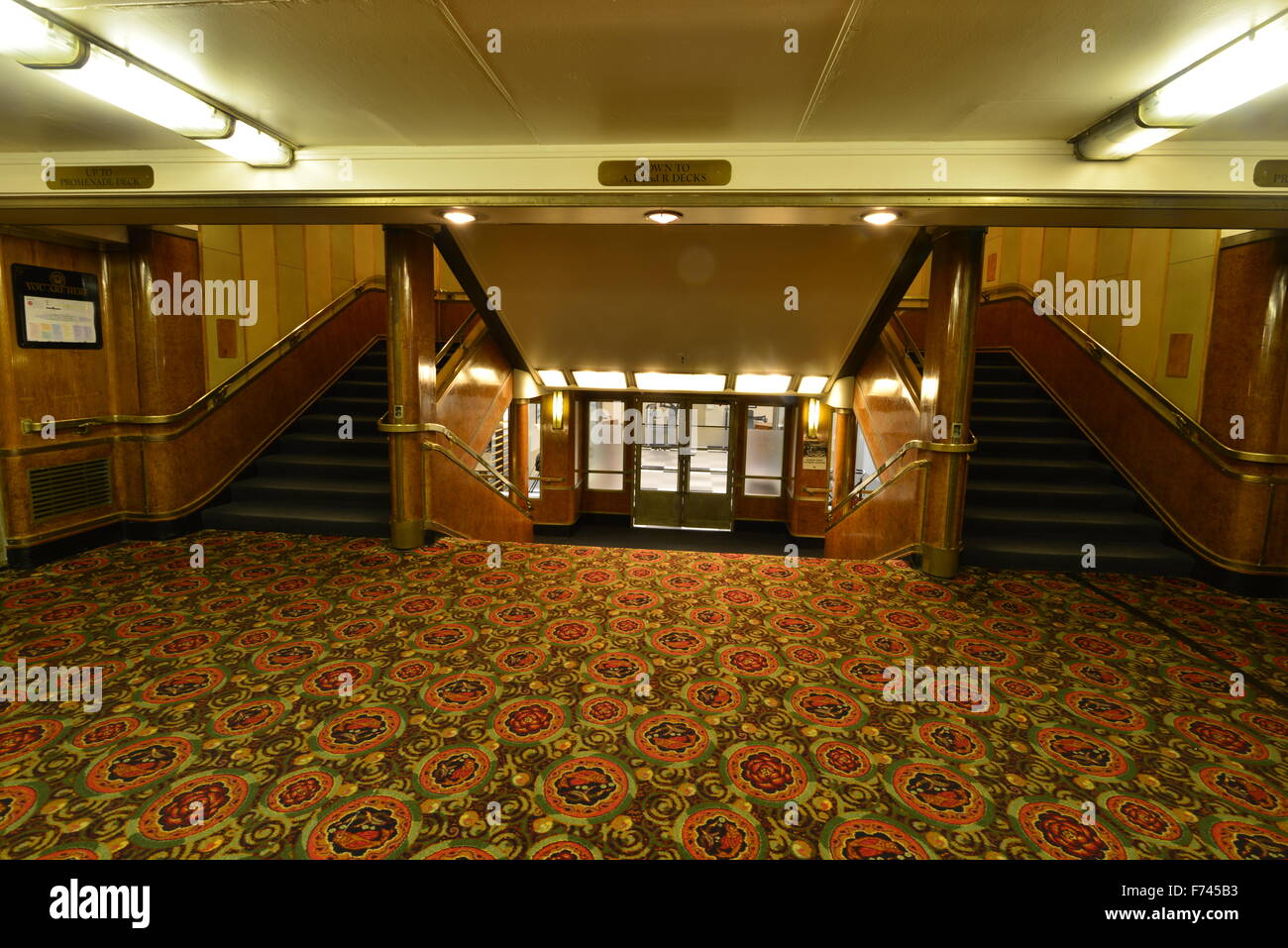 The interior of the Liner the RMS Queen Mary Stock Photo - Alamy