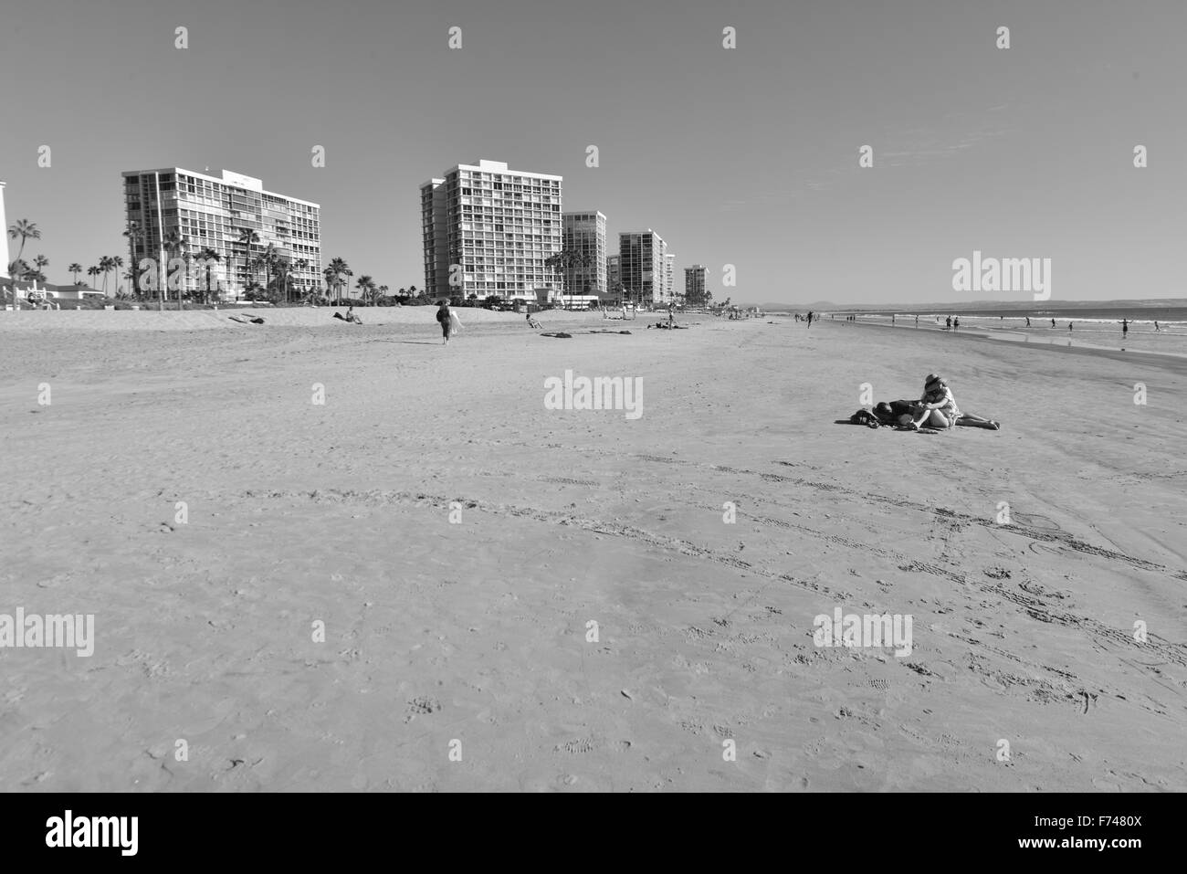 The Coronado beach at San Diego, California Stock Photo