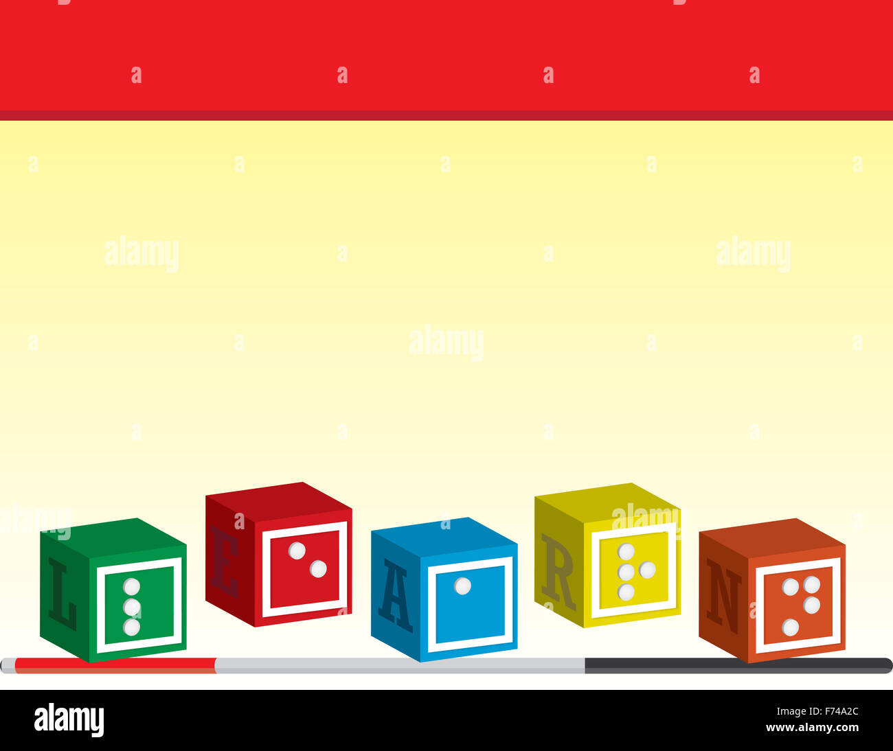 White Cane Learning Block Background Stock Photo - Alamy