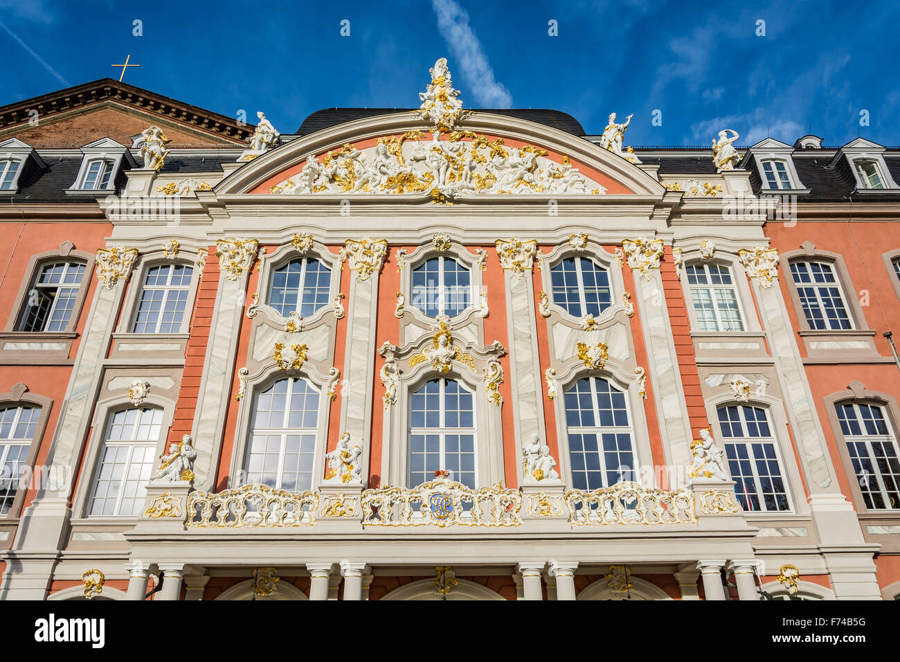 Front facade of the Electoral Palace in Trier in autumn, Germany Stock Photo