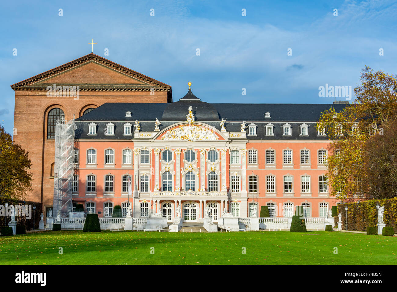 Electoral Palace in Trier in autumn, Germany Stock Photo
